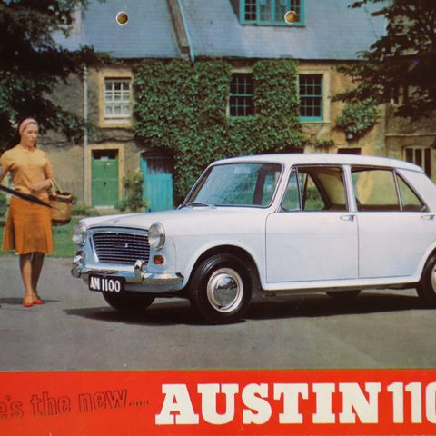 Austin 1100 16s engelsk brosjyre