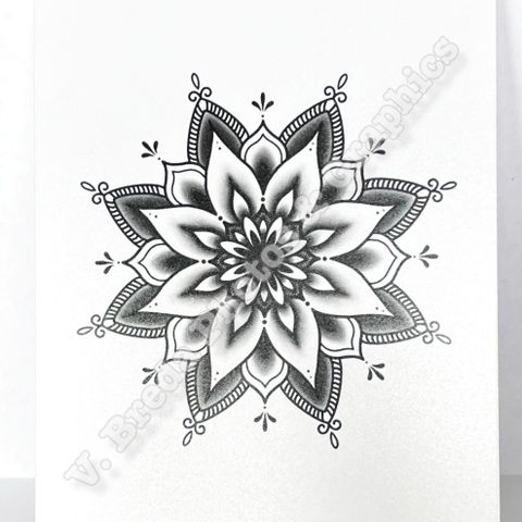 Unik mandala design A6 bilde