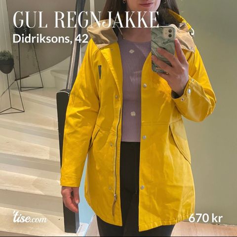 Didriksons gul regnjakke