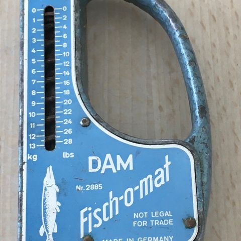 Vintage - DAM Fisch-o-mat fiskevekt fra 50-tallet