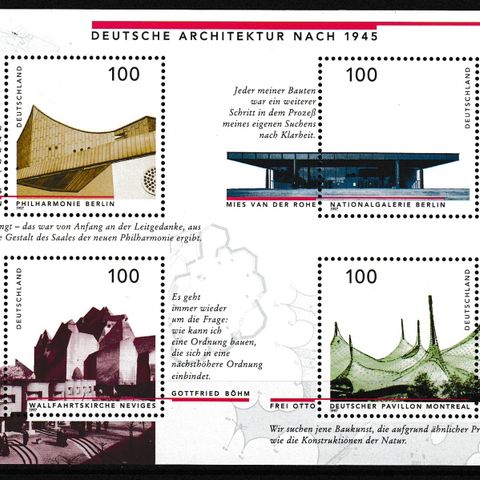 TYSKLAND 1997 - TYSK DESIGN - BLOKK - POSTFRISK (T31)