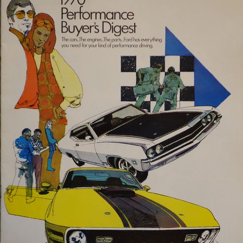 1970 Performance Buyers Digest Ford Torino og Mustang brosjyre