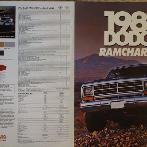 Dodge Ramcharger 1987 brosjyre