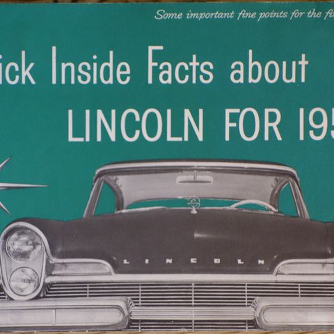 Lincoln 1957 brosjyre