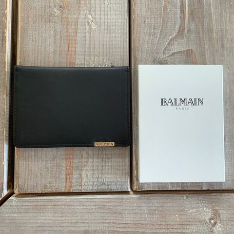 Balmain - Paris - Elegant lommebok i mørkt skinn