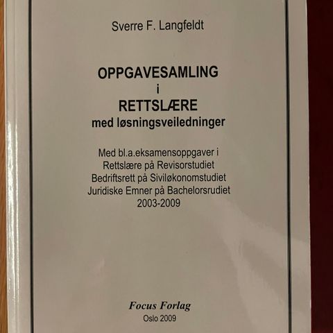 Oppgavesamling i Rettslære