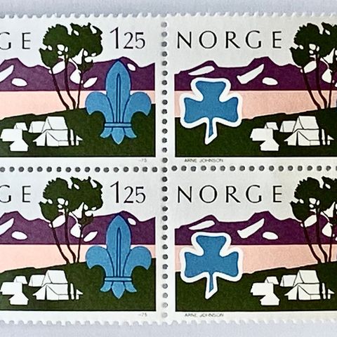 Norge 1975 Verdensspeiderjamboree Nordjamb-   NK 753 4-blokk Postfrisk