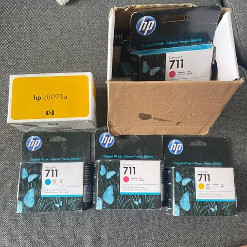 HP 711 og HP c8091a blekk