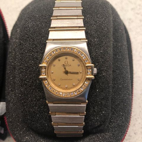 Omega Constellation 18 karat gult gull med diamanter