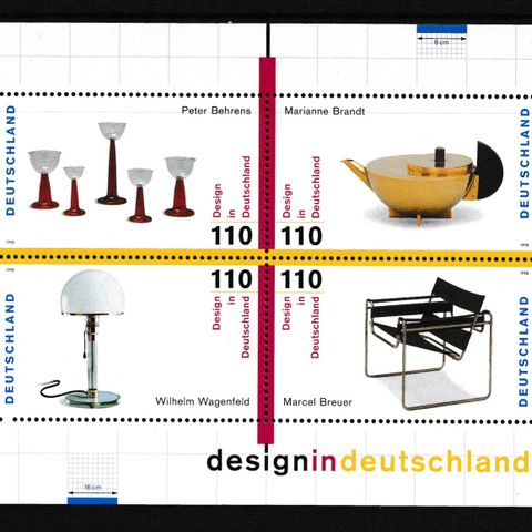 TYSKLAND 1998 - TYSK DESIGN - BLOKK - POSTFRISK (29)