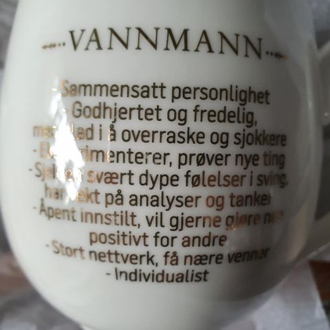 Helt ny krus/ kopper VANNMANNEN