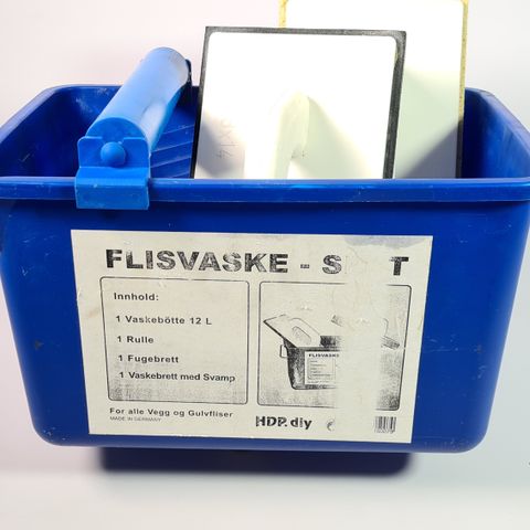 Flisevaskesett Basic - 12 l bøtte