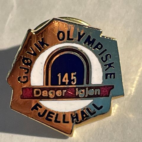 Gjøvik Olympiske Fjellhall 145 dager igjen til OL pin