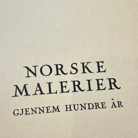 Malerier gjennom 100 år