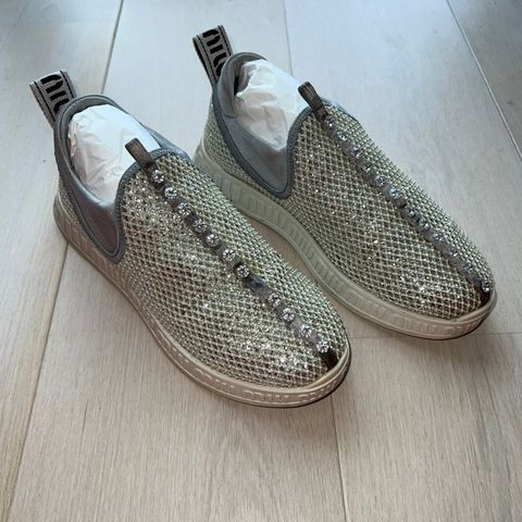 MiuMiu crystal slip on sneakers