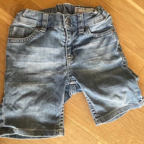 Polarn o pyret blå jeans shorts 3-4 år