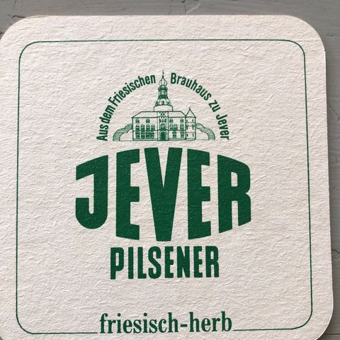 Øl brikker fra Jever Pilsener