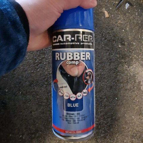 Blå plastidip , Rubber comp