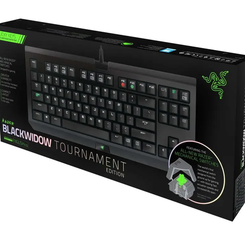 Razer Blackwidow Tournament Edition Stealth Ubrukt gamingtastatur
