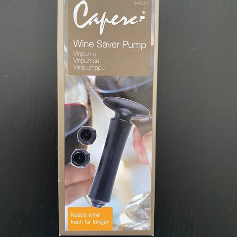 Ny/ubrukt Vinpumpe - Capere Wine Saver Pump.