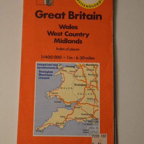Kart Great Britain/Storbritannia/England