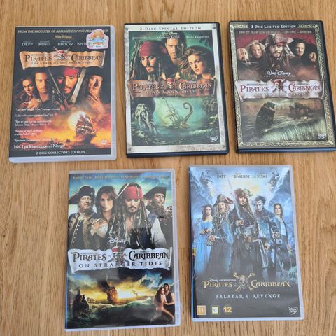 Pirates of the Caribbean DVD 1-5