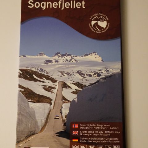 Nasjonale turistveger kart - Sognefjellet