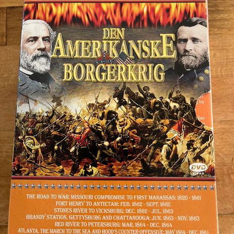 Den amerikanske borgerkrigen dvd boks