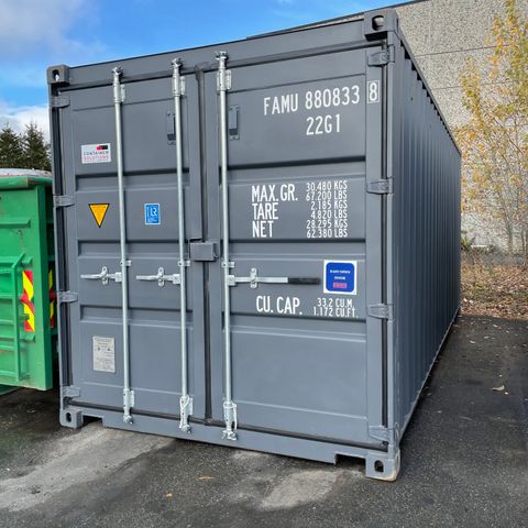 20`DC shippingcontainere i ulike farger (one way) - Ta kontakt for tilbud!