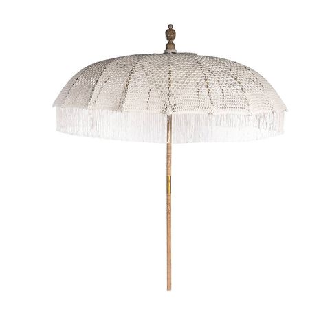 TILBUD - Håndlaget Bali parasoller (Ø180) - Macramè - På lager!