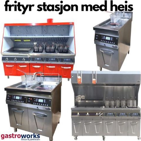 Frityr stasjon - Frityr med heis - Pommes varmer - Ventillasjon fra Gastroworks