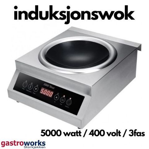Induksjonswok - Wokplate - 5000W fra Gastroworks