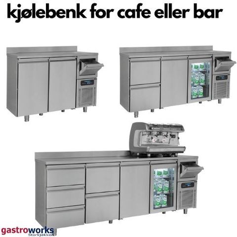 Kjølebenk for cafe eller bar 2, 3, 4 dørs fra Gastroworks