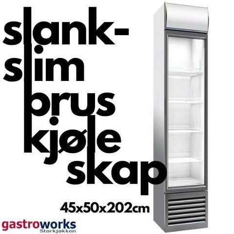SLIM / SLANK Bruskjøleskap/Brusskap/Kjøleskap 232L - Coldera - fra Gastroworks