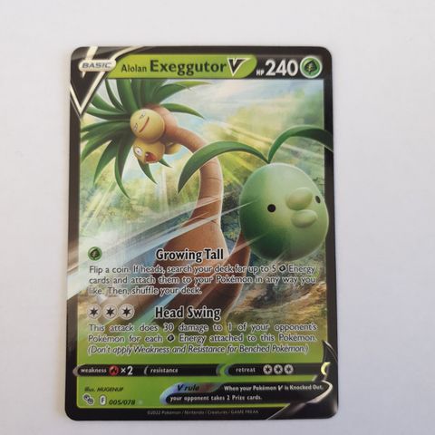 Pokemon TCG Galarian Exeggutor V Pokemon GO