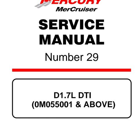 Mercruiser 1.7 dti 120hk Cummins Service manual