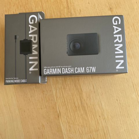 Garmin Dashcam 67W full pakke med Parkering modus!