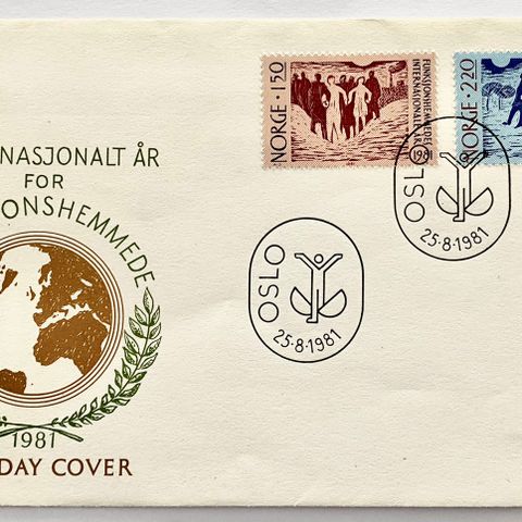 Norge 1981 Funksjonshemmede FDC NK 893-894