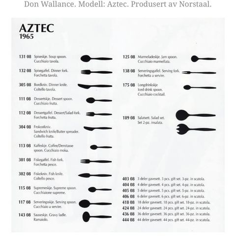 Aztec dessertskjeer ønskes kjøpt