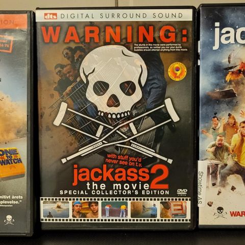 Jackass the movie 5 stk; 1, 2, 2,5 , 3 og 3,5