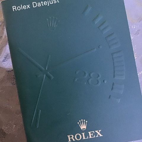 Rolex Manual til Datejust