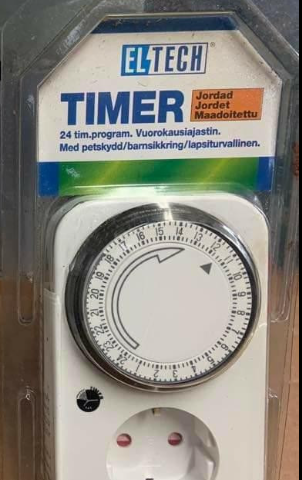 Tidsur Eltech 24 timer jordet