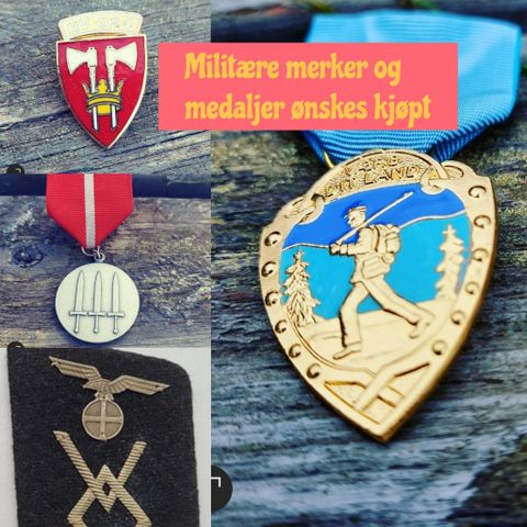 Ønsker å kjøpe medaljer og merker fra forsvaret