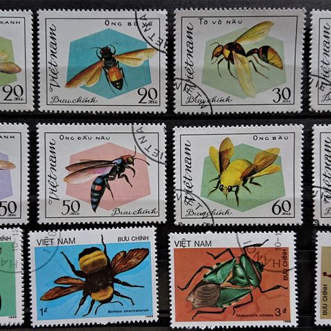 VIETNAM; Insekt, stempla frimerker / 1167 v...