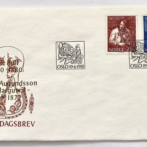 Norge 1985 FDC Europa XVII Ole Bull og Myllarguten NK 974 - 975