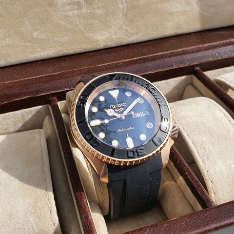 Seiko Sport 5 Rose Gold "Yachtmaster" mod