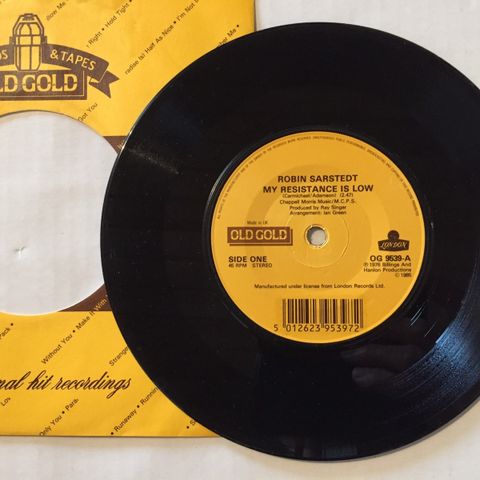 ROBIN SARSTEDT - GILBERT BECAUD - 7" VINYL SINGLE (2 ARTISTER PÅ SAMME SINGLE)