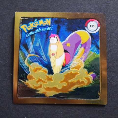 Ekans R13 Pokemon Flipz Artbox Gold Sticker 1998