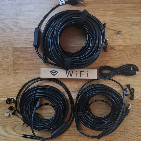 HD Inspeksjonskamera 10m / 20m Stiv eller Myk kabel ( Wi-Fi )