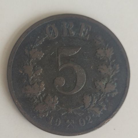 5 øre 1902 NORGE